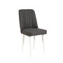 Hanah Home Sillón Vina Sandalye Antracita, Blanco